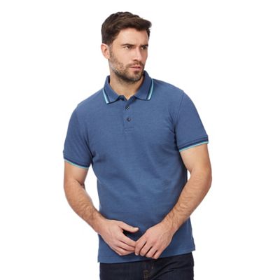 Big and tall big and tall blue tipped polo shirt